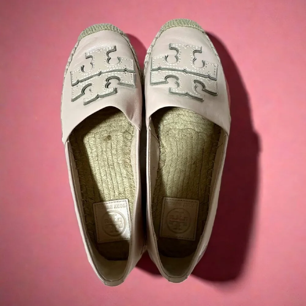 Tory Burch Ines Logo Espadrille Flats Women's Size 7
